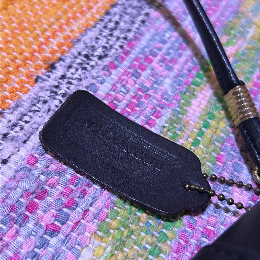 Vintage Coach Black Mini Crossbody Belt Bag Made in USA Turnlock Rare - Picture 2 of 6